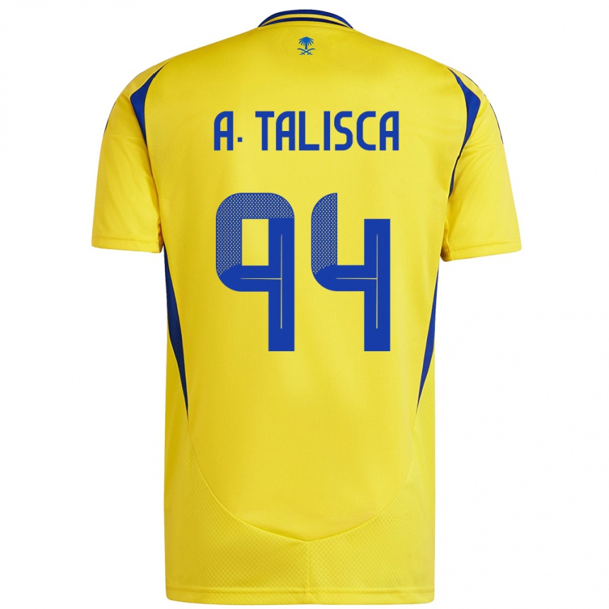 Kids Football Talisca #94 Yellow Blue Home Jersey 2024/25 T-Shirt Za