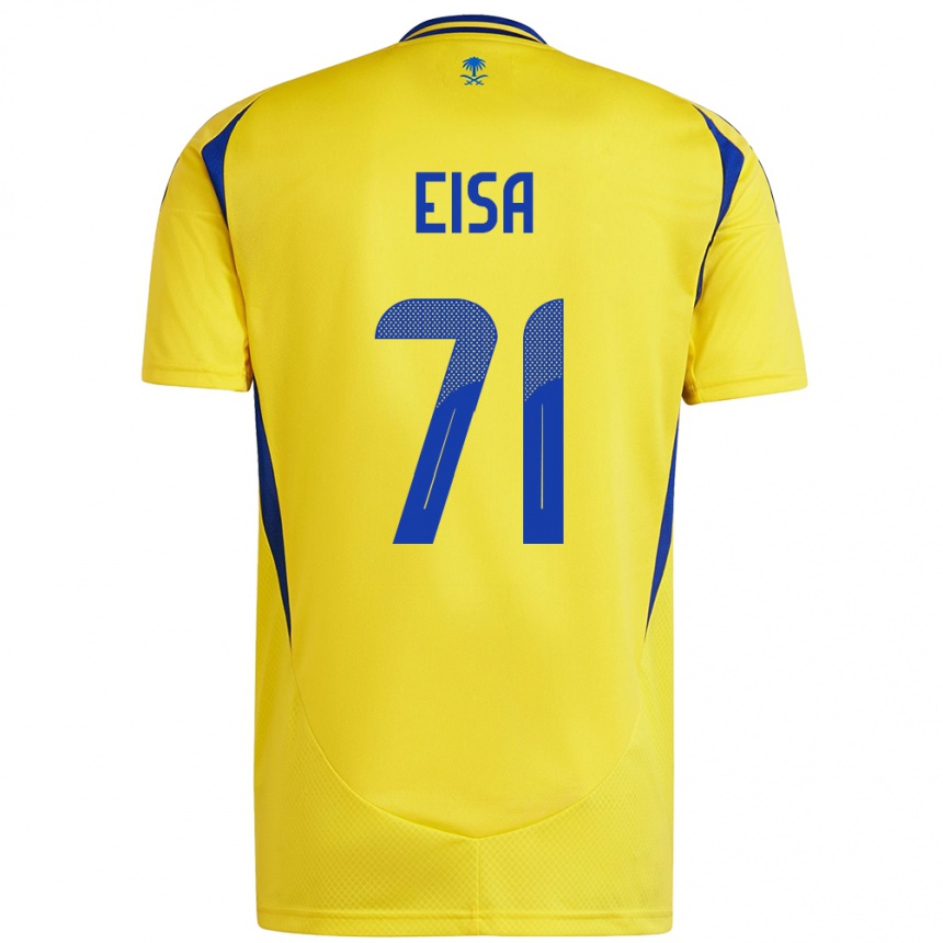 Kids Football Bayan Eisa #71 Yellow Blue Home Jersey 2024/25 T-Shirt Za