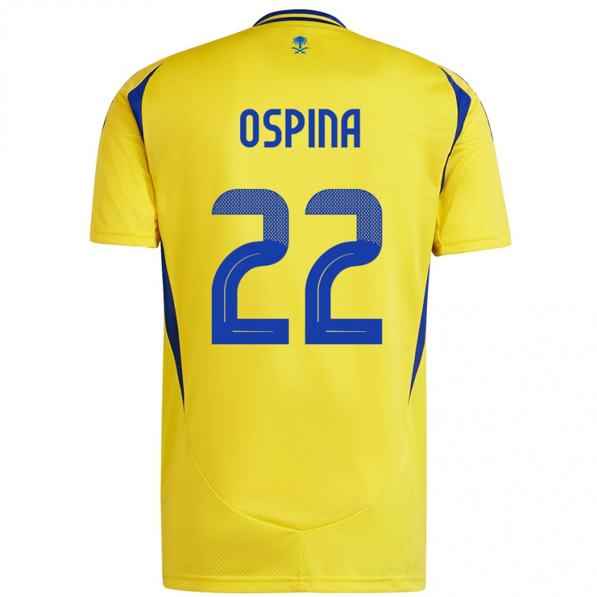 Kids Football David Ospina #22 Yellow Blue Home Jersey 2024/25 T-Shirt Za