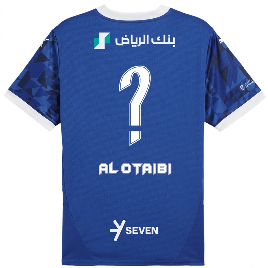 Kids Football Majd Al-Otaibi #0 Dark Blue White Home Jersey 2024/25 T-Shirt Za