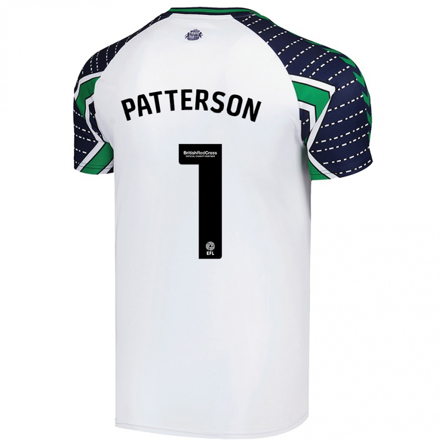 Kids Football Anthony Patterson #1 White Away Jersey 2024/25 T-Shirt Za