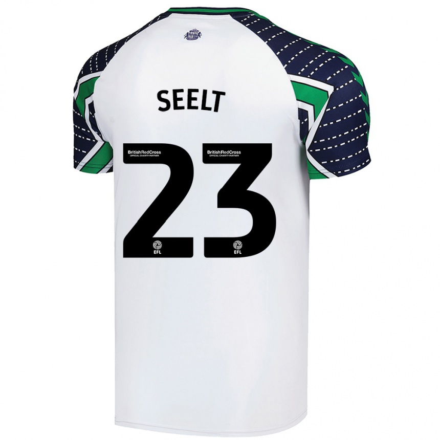 Kids Football Jenson Seelt #23 White Away Jersey 2024/25 T-Shirt Za