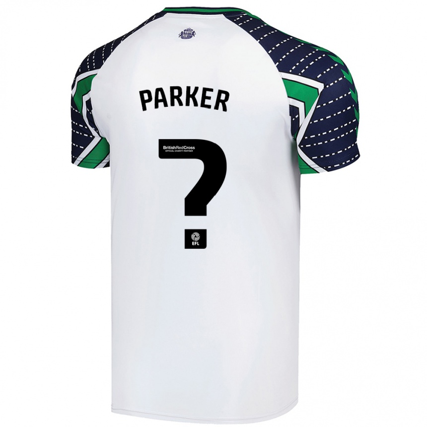 Kids Football Daniel Parker #0 White Away Jersey 2024/25 T-Shirt Za