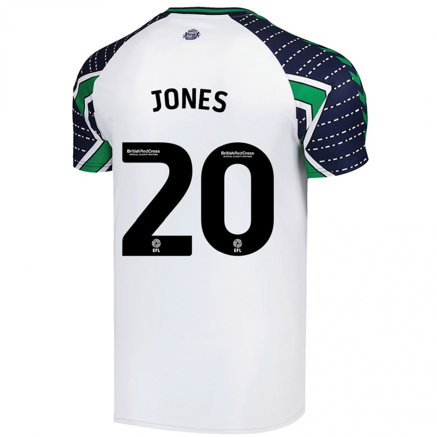 Kids Football Ellen Jones #20 White Away Jersey 2024/25 T-Shirt Za