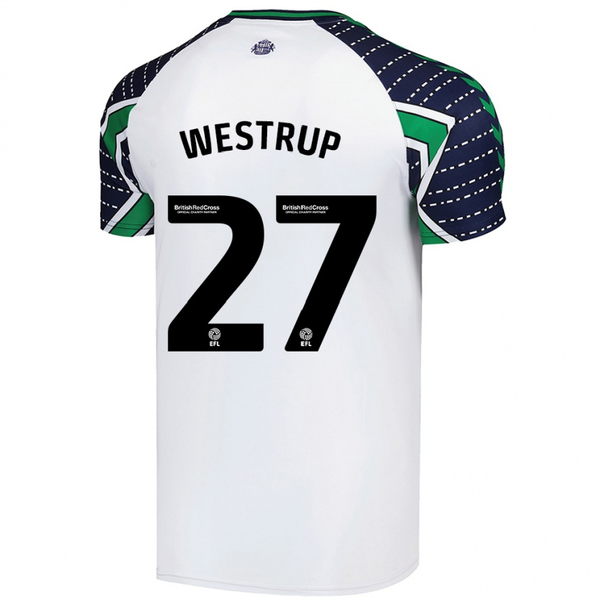 Kids Football Brianna Westrup #27 White Away Jersey 2024/25 T-Shirt Za