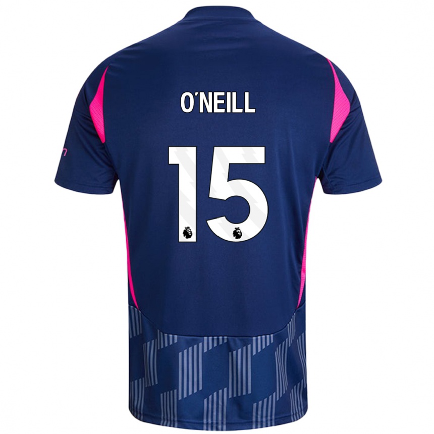 Kids Football Laura-Jayne O'neill #15 Royal Blue Pink Away Jersey 2024/25 T-Shirt Za