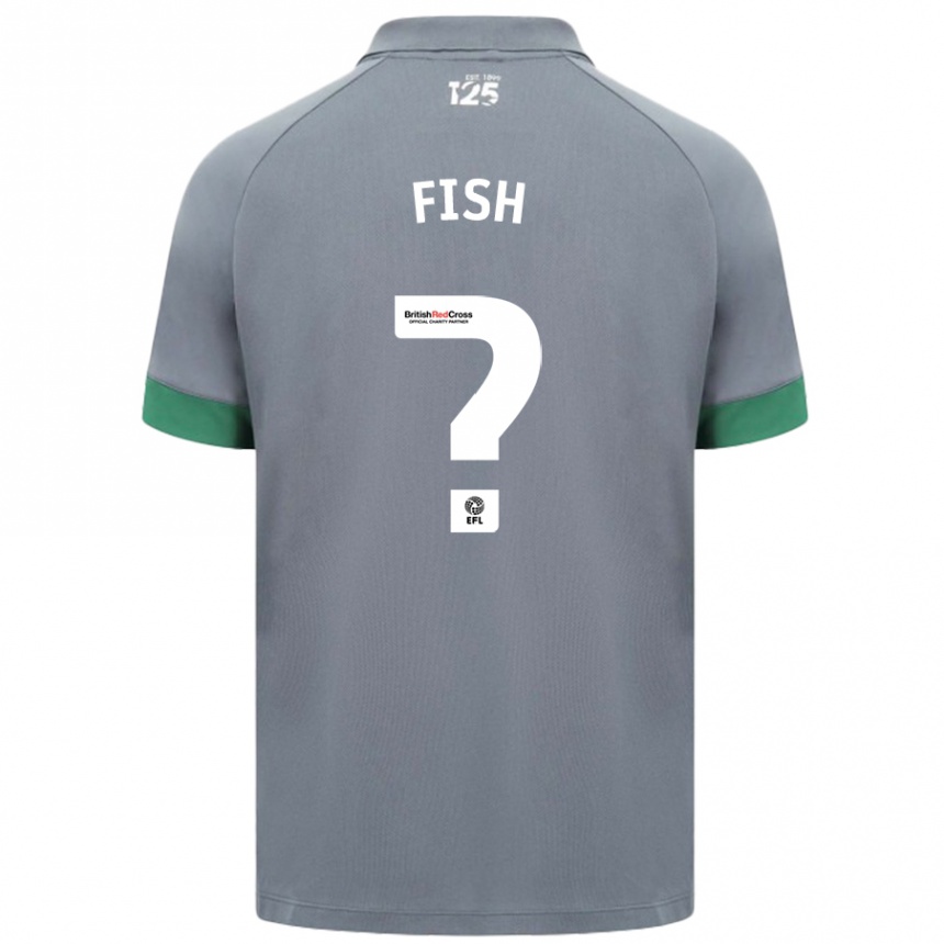 Kids Football Will Fish #0 Dark Gray Away Jersey 2024/25 T-Shirt Za