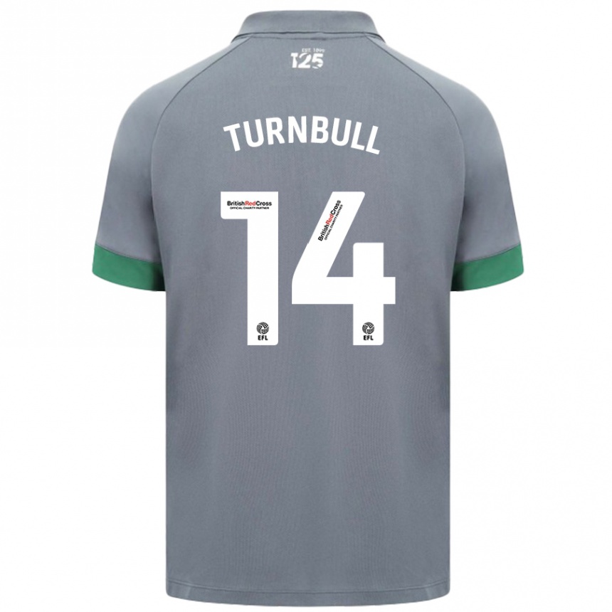 Kids Football David Turnbull #14 Dark Gray Away Jersey 2024/25 T-Shirt Za