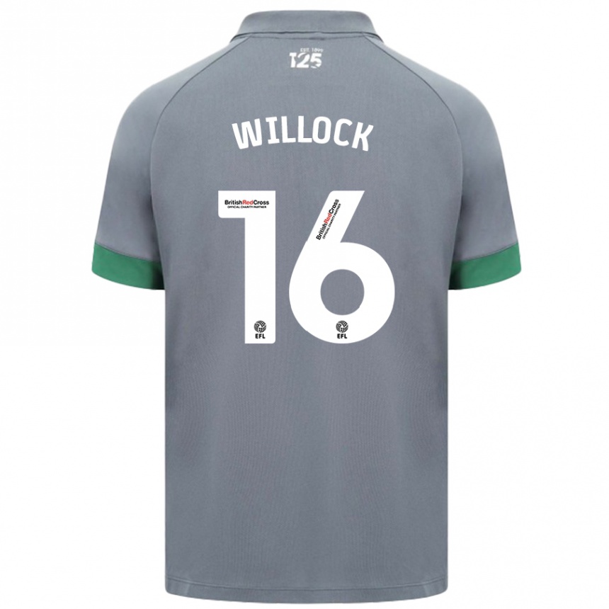 Kids Football Chris Willock #16 Dark Gray Away Jersey 2024/25 T-Shirt Za