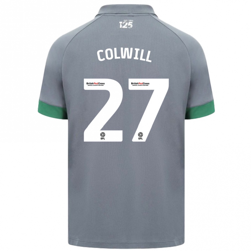 Kids Football Rubin Colwill #27 Dark Gray Away Jersey 2024/25 T-Shirt Za