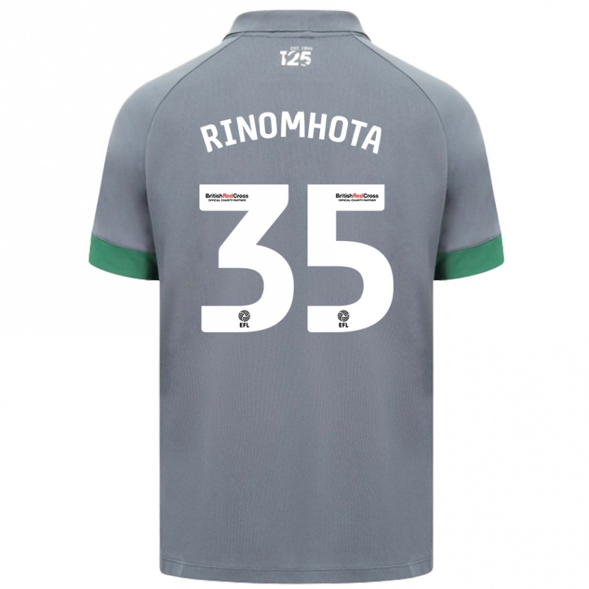 Kids Football Andy Rinomhota #35 Dark Gray Away Jersey 2024/25 T-Shirt Za