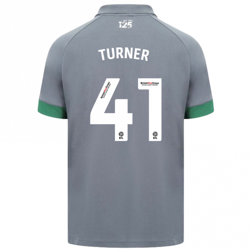 Kids Football Matthew Turner #41 Dark Gray Away Jersey 2024/25 T-Shirt Za