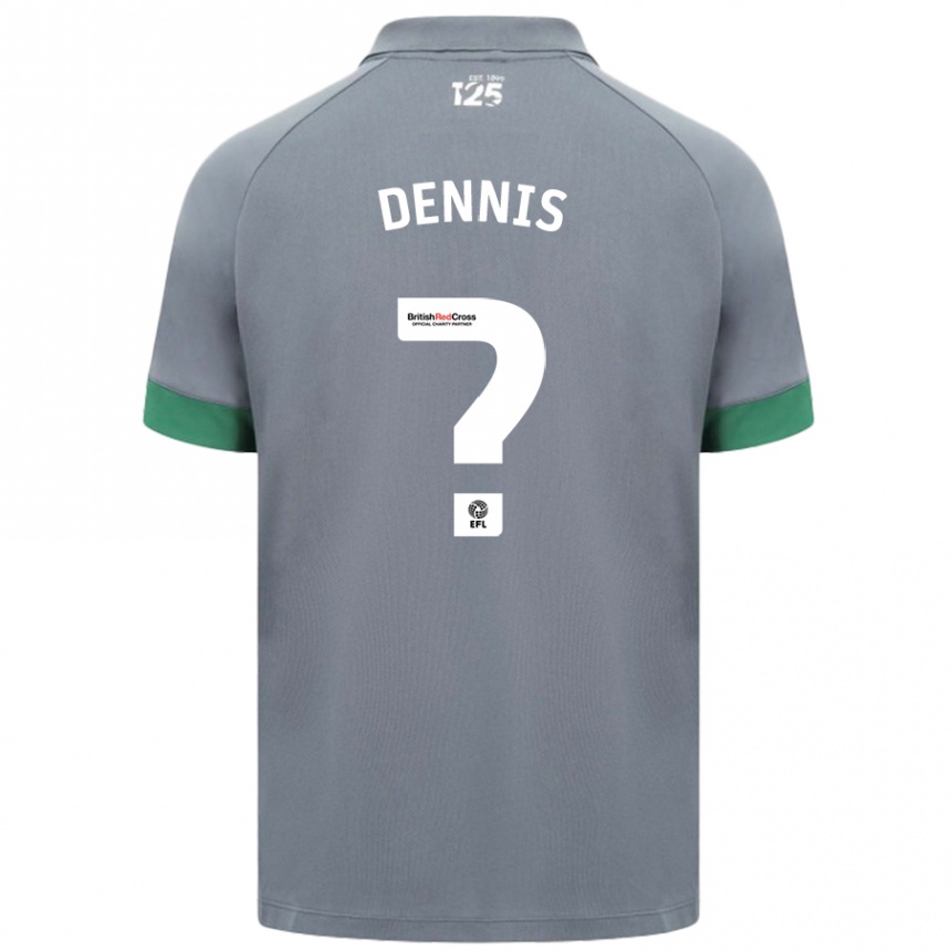 Kids Football Jake Dennis #0 Dark Gray Away Jersey 2024/25 T-Shirt Za