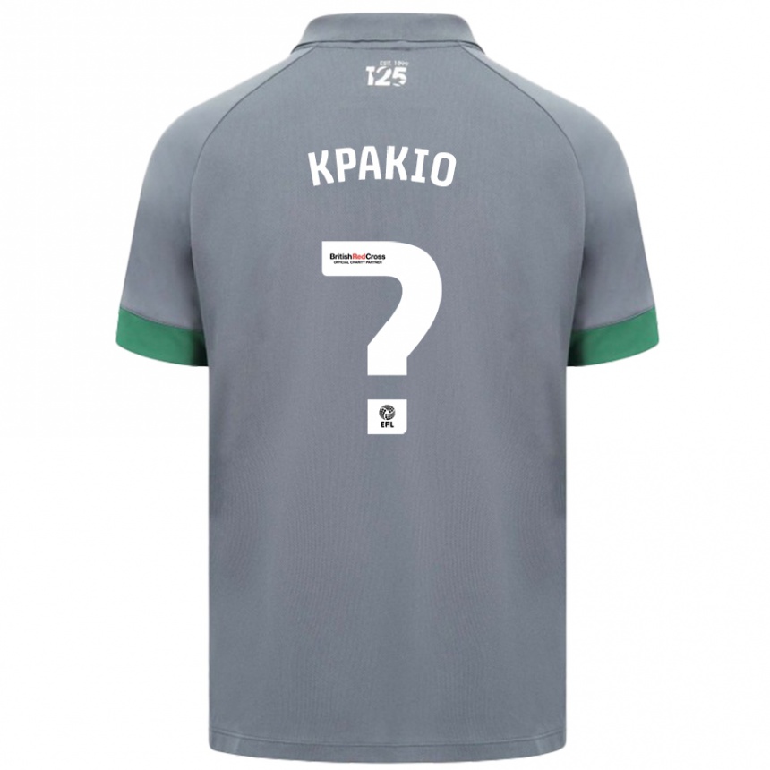 Kids Football Ronan Kpakio #0 Dark Gray Away Jersey 2024/25 T-Shirt Za