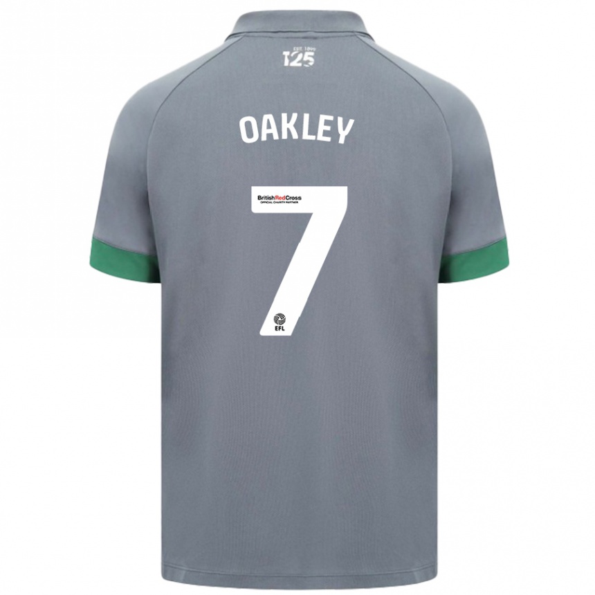 Kids Football Rhianne Oakley #7 Dark Gray Away Jersey 2024/25 T-Shirt Za