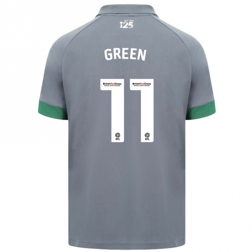 Kids Football Danielle Green #11 Dark Gray Away Jersey 2024/25 T-Shirt Za