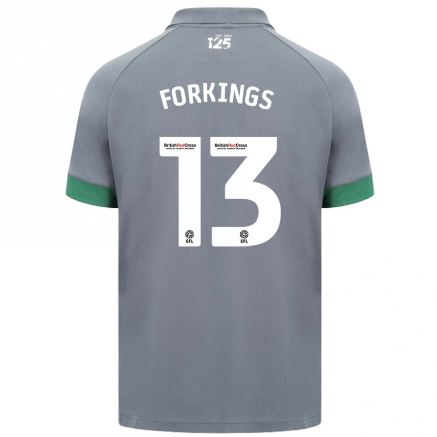 Kids Football Amelia Forkings #13 Dark Gray Away Jersey 2024/25 T-Shirt Za