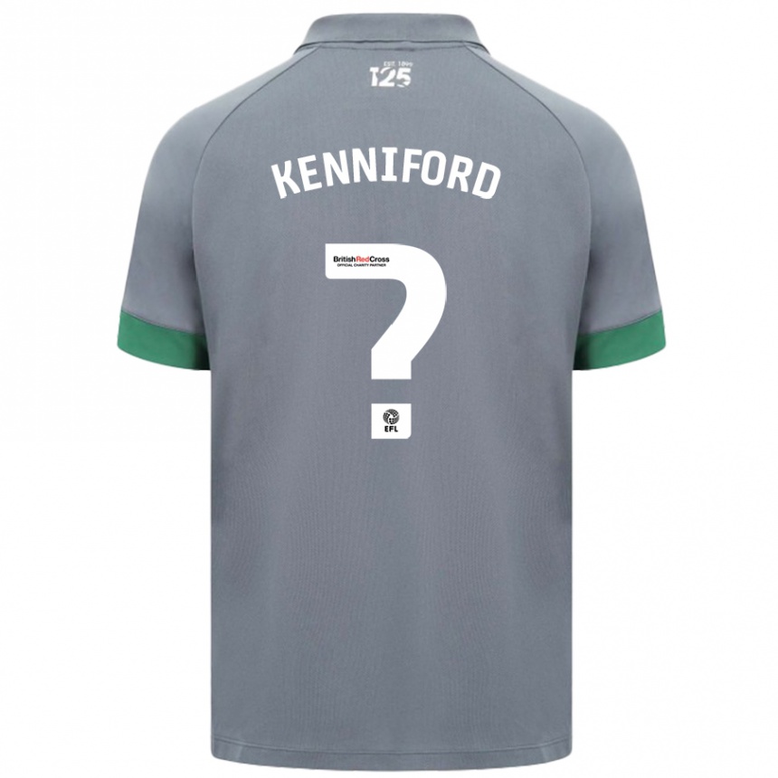 Kids Football Kyle Kenniford #0 Dark Gray Away Jersey 2024/25 T-Shirt Za