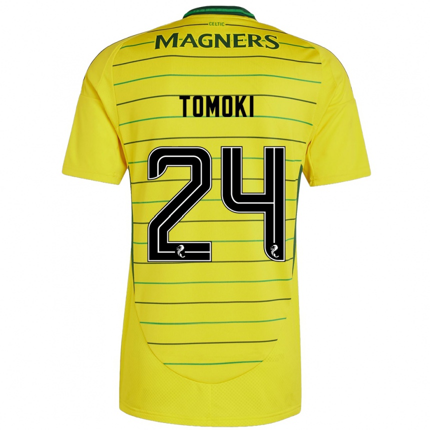 Kids Football Tomoki Iwata #24 Yellow Away Jersey 2024/25 T-Shirt Za