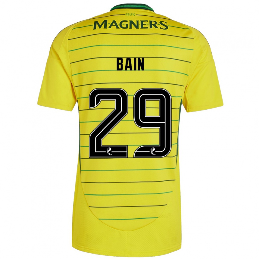 Kids Football Scott Bain #29 Yellow Away Jersey 2024/25 T-Shirt Za