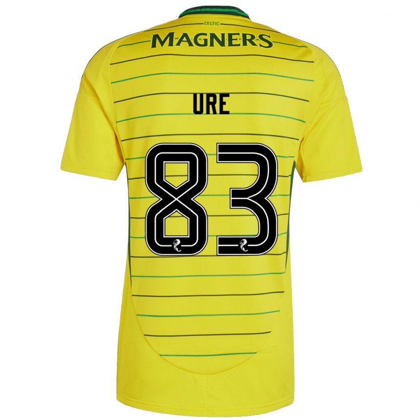 Kids Football Kyle Ure #83 Yellow Away Jersey 2024/25 T-Shirt Za