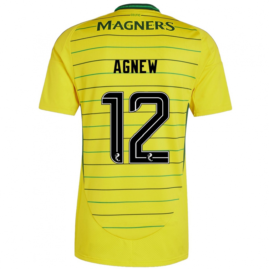 Kids Football Murphy Agnew #12 Yellow Away Jersey 2024/25 T-Shirt Za