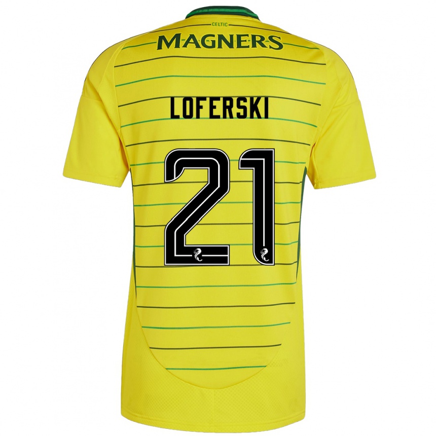 Kids Football Kit Loferski #21 Yellow Away Jersey 2024/25 T-Shirt Za