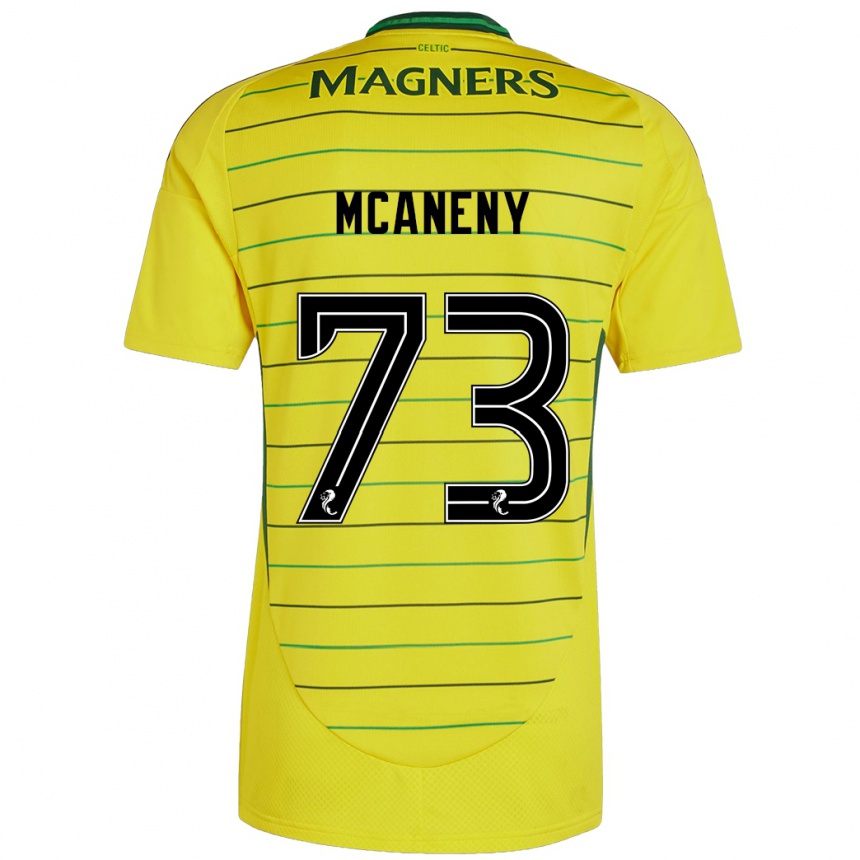 Kids Football Maria Mcaneny #73 Yellow Away Jersey 2024/25 T-Shirt Za