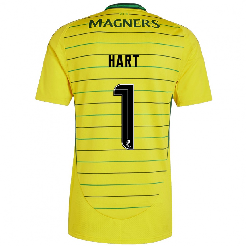 Kids Football Joe Hart #1 Yellow Away Jersey 2024/25 T-Shirt Za