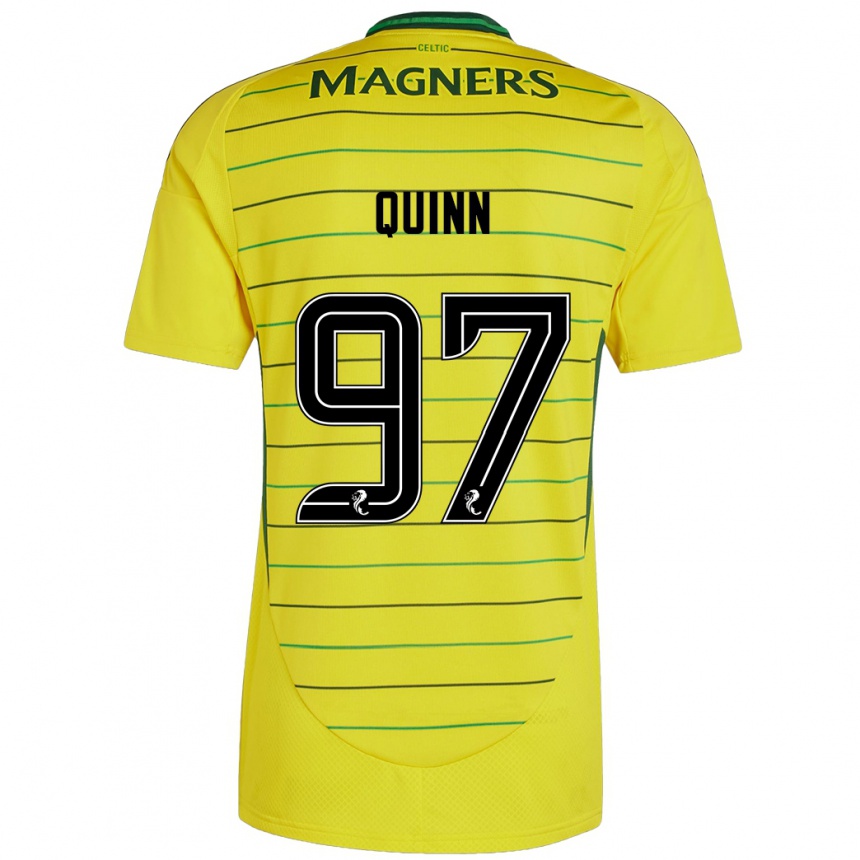 Kids Football Ben Quinn #97 Yellow Away Jersey 2024/25 T-Shirt Za