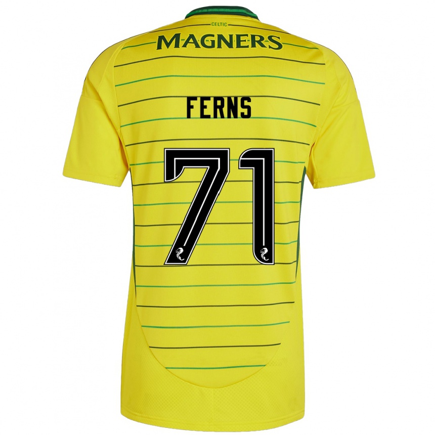 Kids Football Abbie Ferns #71 Yellow Away Jersey 2024/25 T-Shirt Za