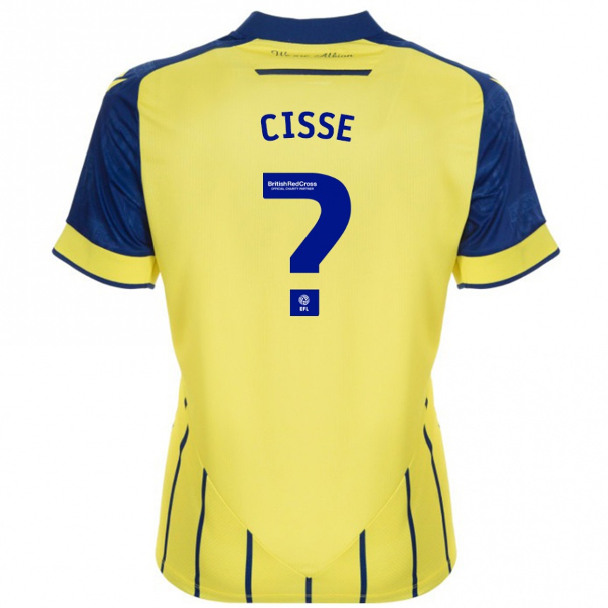 Kids Football Ben Cisse #0 Yellow Blue Away Jersey 2024/25 T-Shirt Za