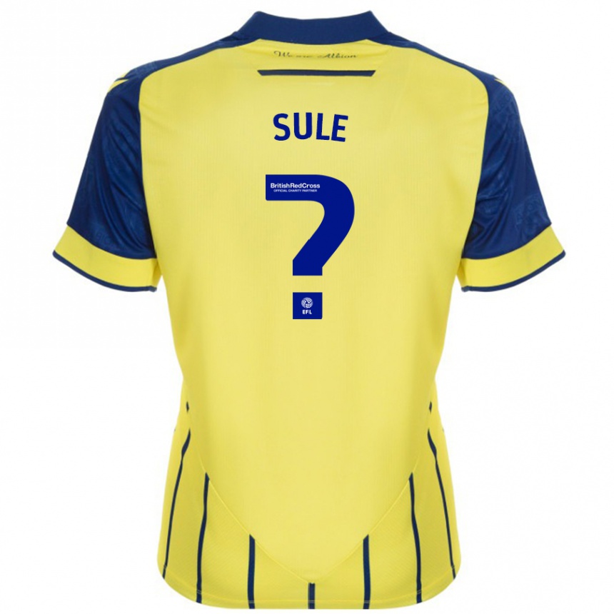 Kids Football Eseosa Sule #0 Yellow Blue Away Jersey 2024/25 T-Shirt Za