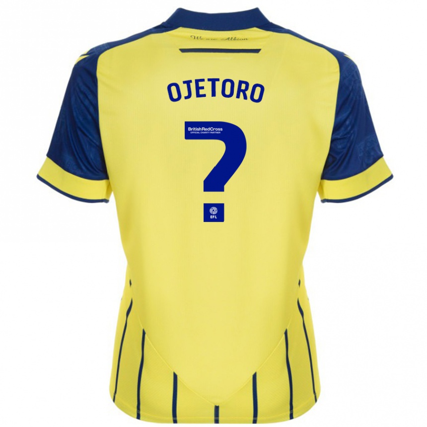 Kids Football Wahab Ojetoro #0 Yellow Blue Away Jersey 2024/25 T-Shirt Za