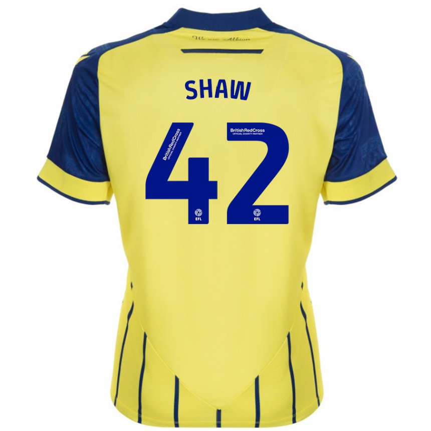 Kids Football Josh Shaw #42 Yellow Blue Away Jersey 2024/25 T-Shirt Za