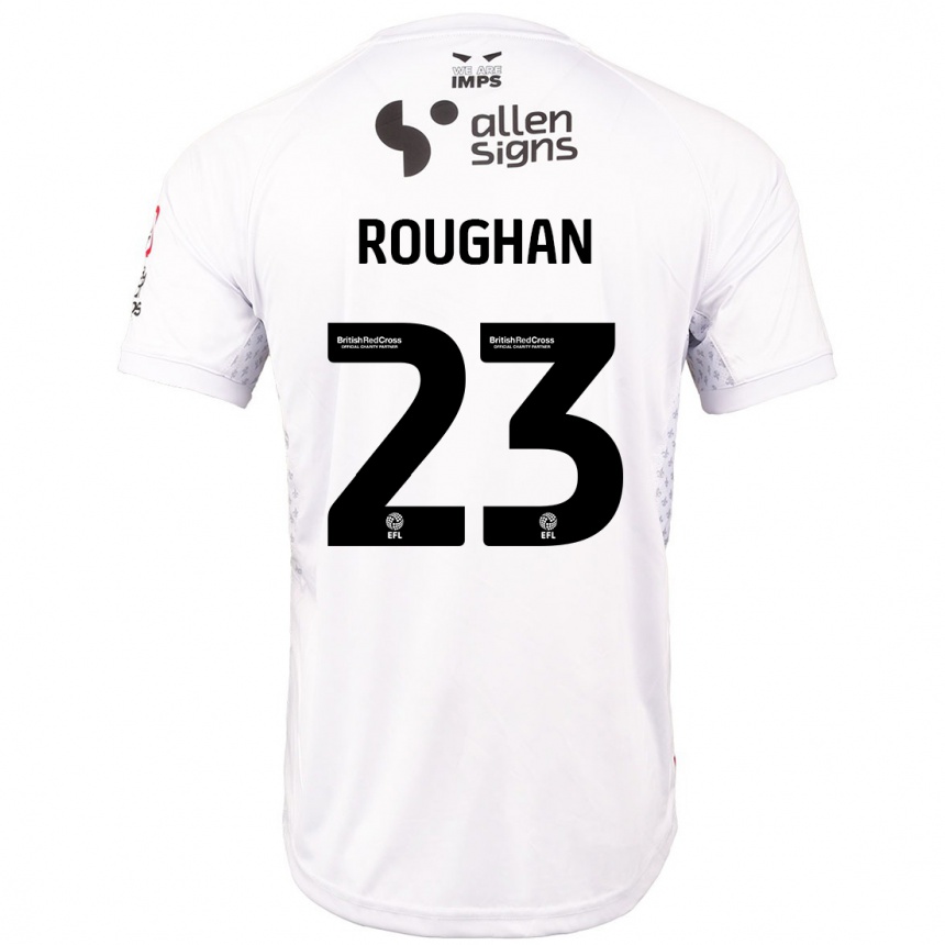 Kids Football Sean Roughan #23 Red White Away Jersey 2024/25 T-Shirt Za