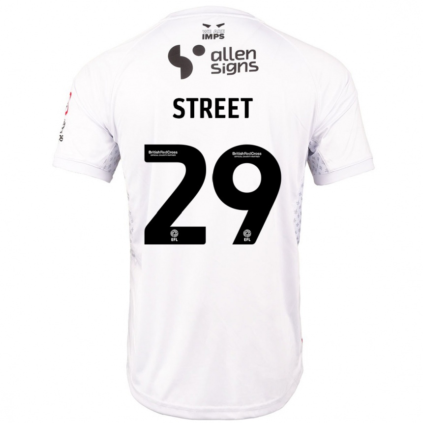 Kids Football Robert Street #29 Red White Away Jersey 2024/25 T-Shirt Za