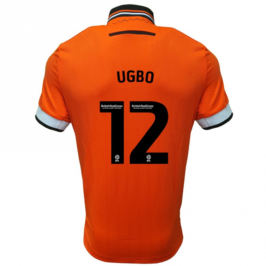 Kids Football Iké Ugbo #12 Orange White Away Jersey 2024/25 T-Shirt Za