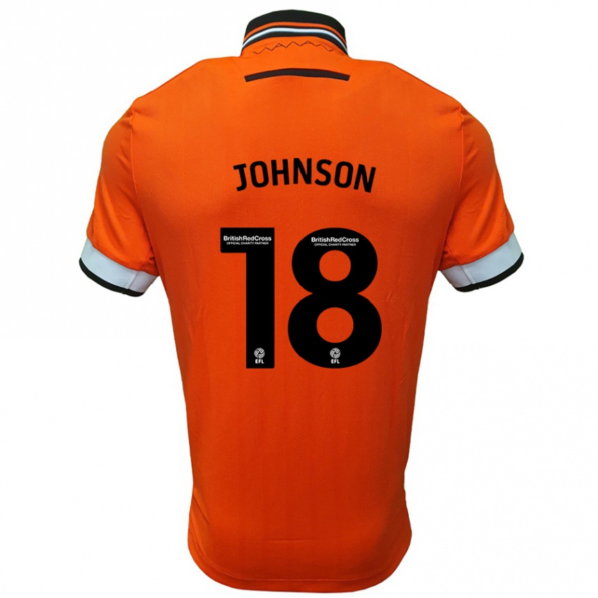 Kids Football Marvin Johnson #18 Orange White Away Jersey 2024/25 T-Shirt Za