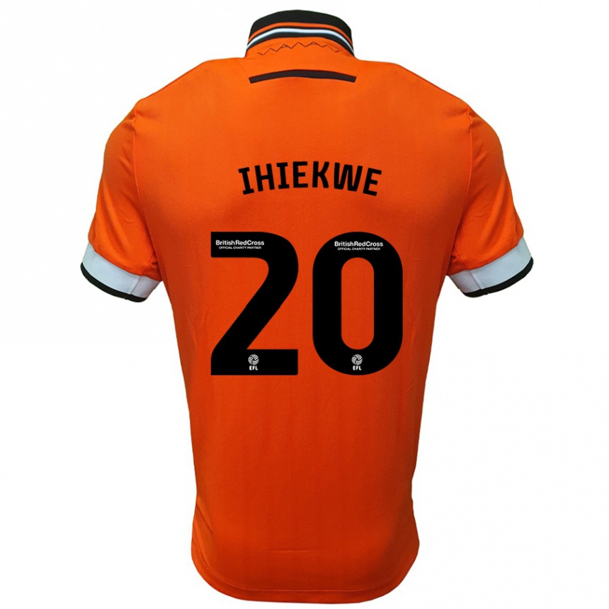 Kids Football Michael Ihiekwe #20 Orange White Away Jersey 2024/25 T-Shirt Za