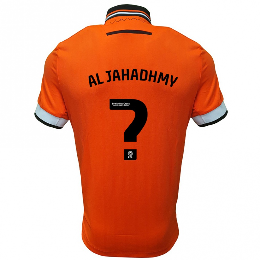 Kids Football Murtadha Al-Jahadhmy #0 Orange White Away Jersey 2024/25 T-Shirt Za