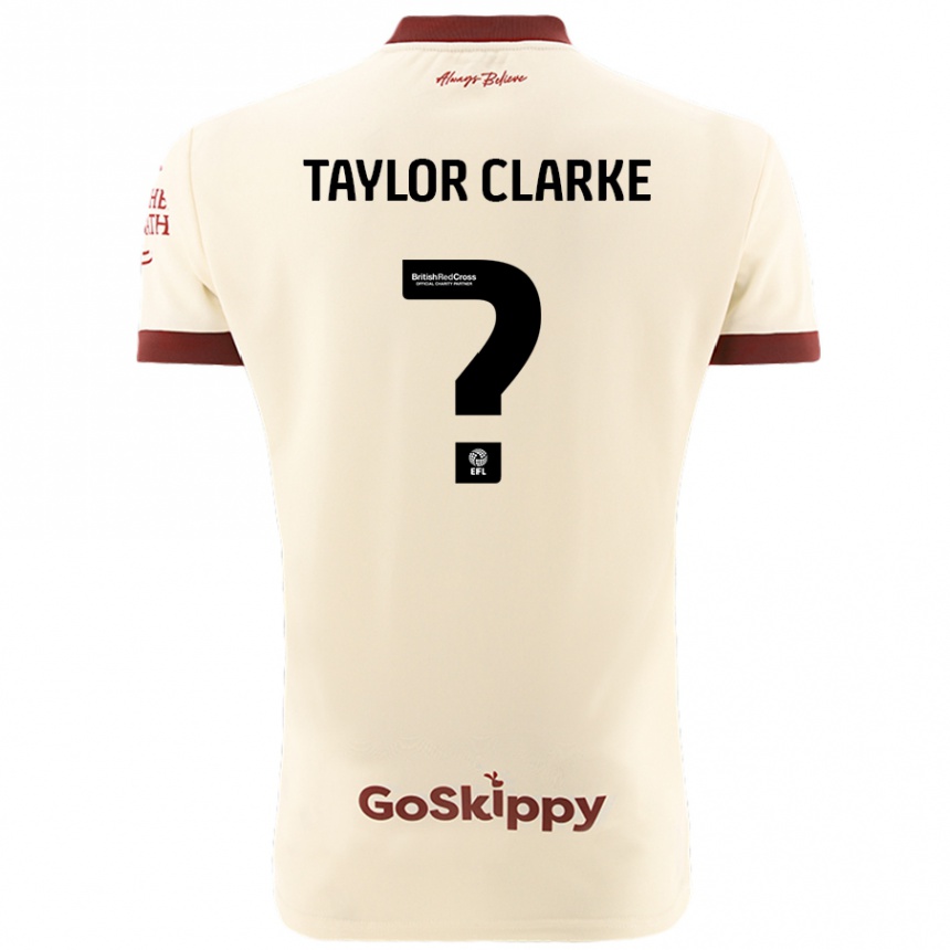 Kids Football Omar Taylor-Clarke #0 Cream White Away Jersey 2024/25 T-Shirt Za