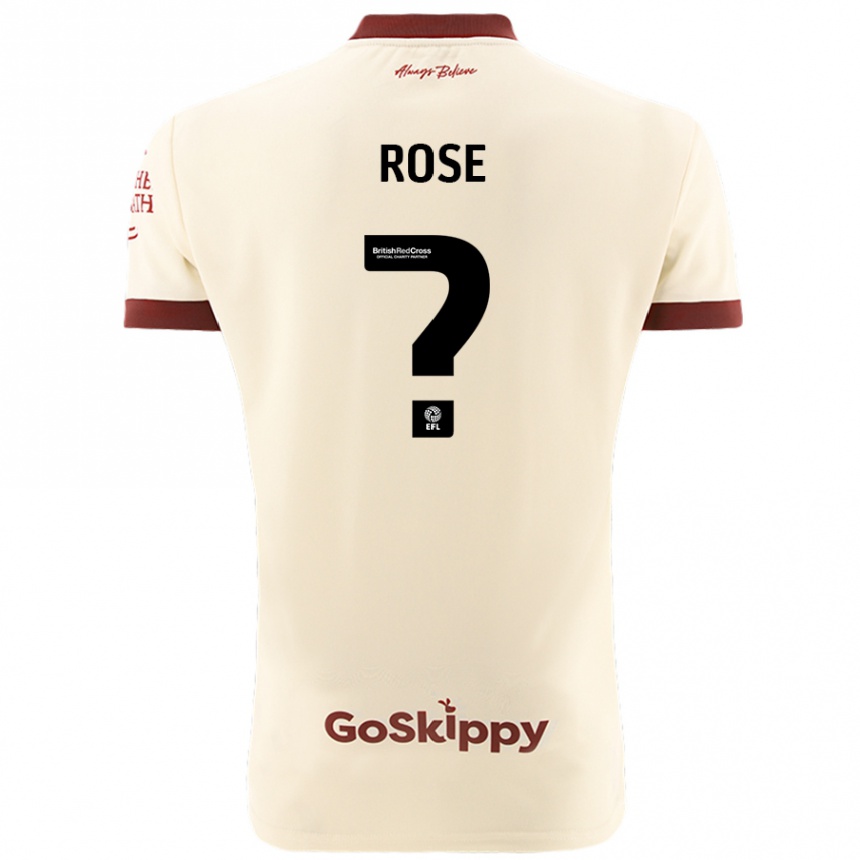 Kids Football Marley Rose #0 Cream White Away Jersey 2024/25 T-Shirt Za