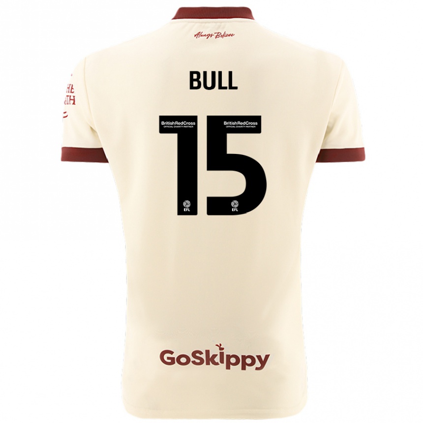 Kids Football Jasmine Bull #15 Cream White Away Jersey 2024/25 T-Shirt Za