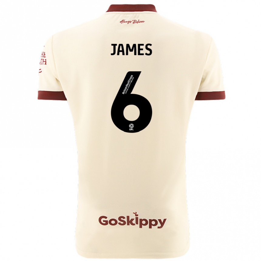 Kids Football Matty James #6 Cream White Away Jersey 2024/25 T-Shirt Za