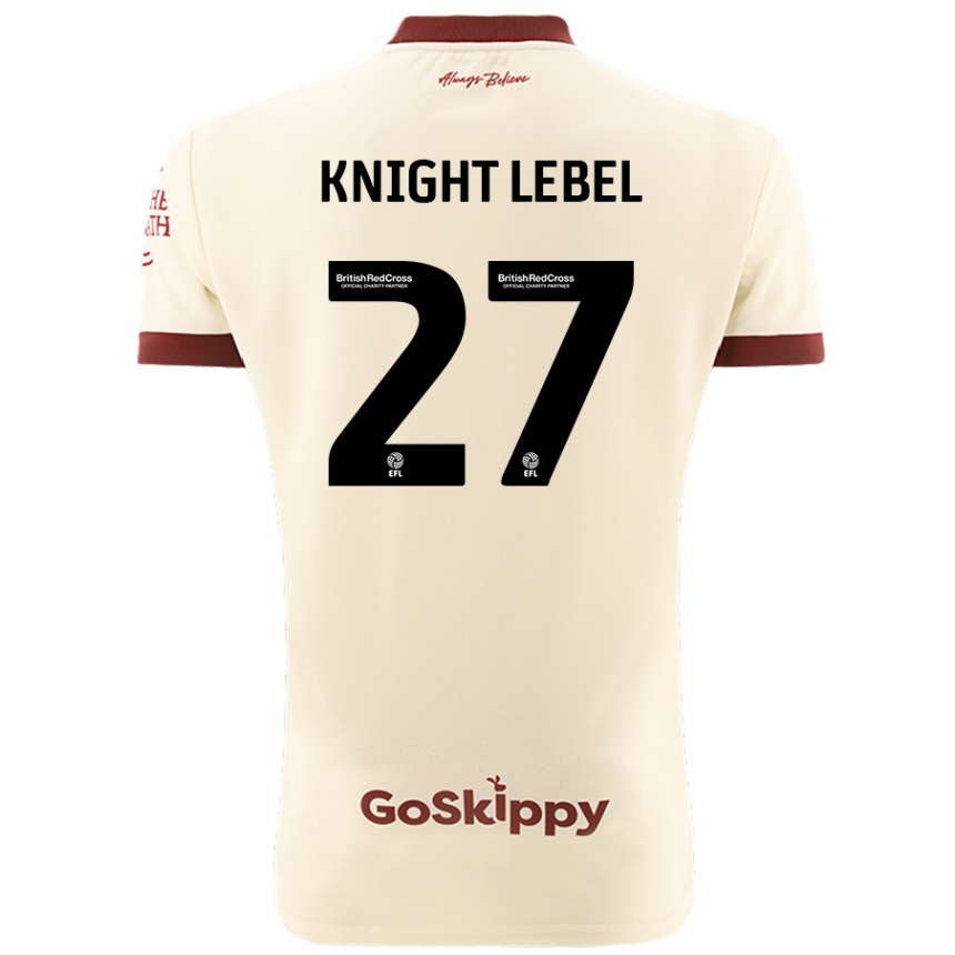 Kids Football Jamie Knight-Lebel #27 Cream White Away Jersey 2024/25 T-Shirt Za