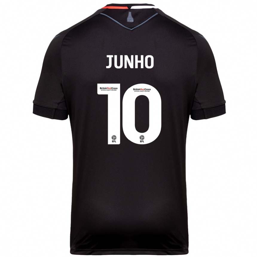 Kids Football Joon-Ho Bae #10 Black Away Jersey 2024/25 T-Shirt Za