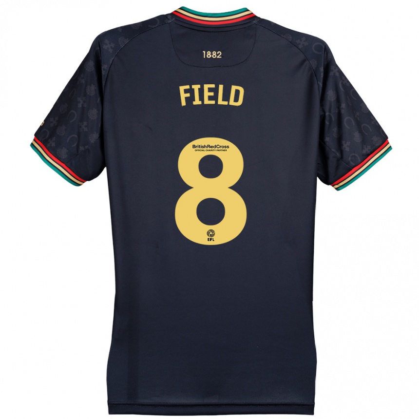 Kids Football Sam Field #8 Dark Navy Blue Away Jersey 2024/25 T-Shirt Za