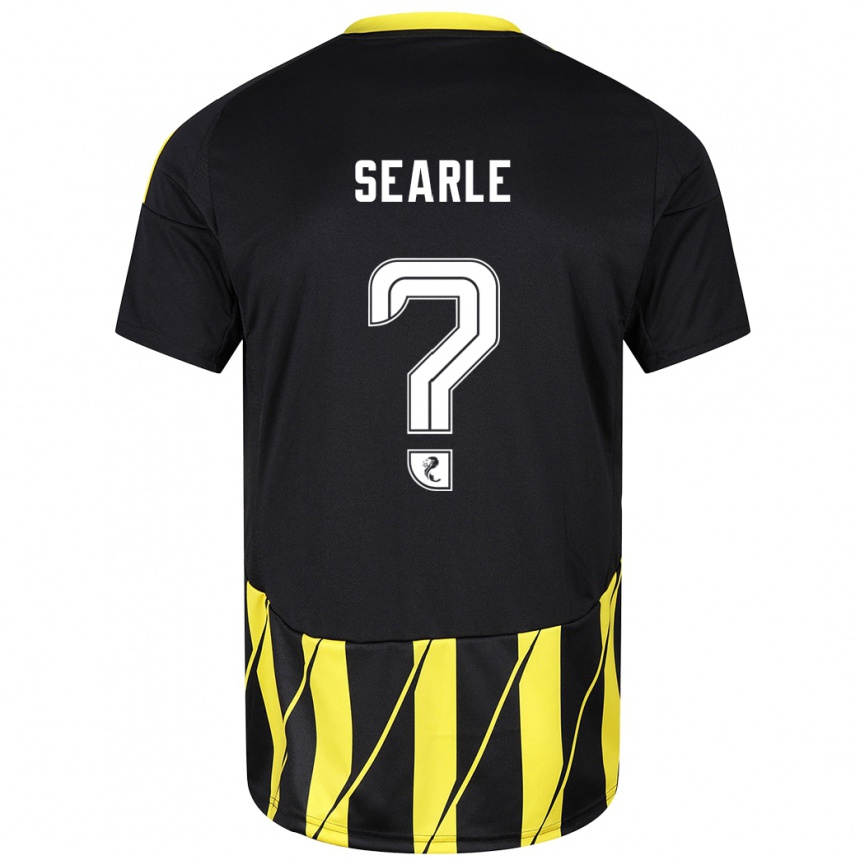 Kids Football Jack Searle #0 Black Yellow Away Jersey 2024/25 T-Shirt Za