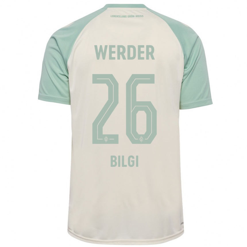 Kids Football Süleyman Bilgi #26 Off-White Light Green Away Jersey 2024/25 T-Shirt Za